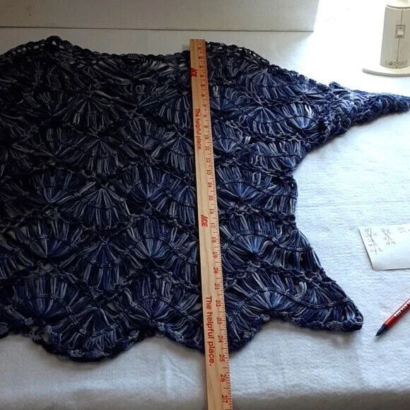 Lisa international size PM loose knit sweater See (pics) blue * - Picture 10 of 12